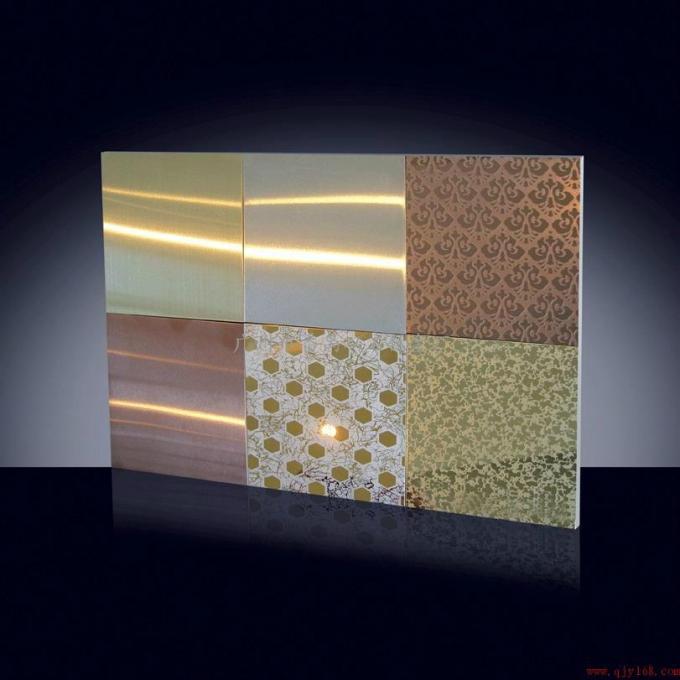 Les feuilles décoratives d'acier inoxydable de 300 séries d'ASTM AISI 200 ont gravé des plaques d'acier en refief